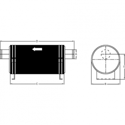 Orbitrade 16704 Silencer for Volvo Penta